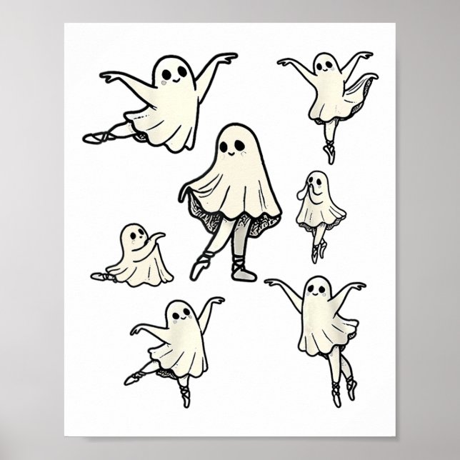 Affiche Llet Ghost Llet Dancer Danse Éffrayante Enseignant (Devant)