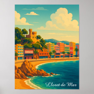 Affiche Lloret de Mar Espagne Art Vintage voyage