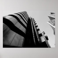 Lloyds Building Central London noir et blanc