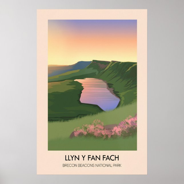 Affiche Llyn y Fan Fach Parc national des Bannogs de Breco (Devant)