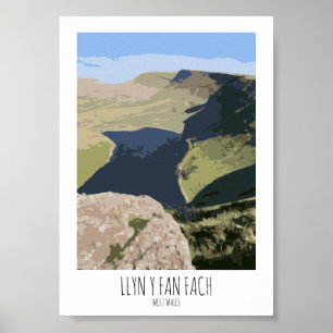 Affiche Llyn Y Fan Fach - Style d'affiche ferroviaire Impr