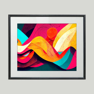 Affiche Lo - Lo Wi Art Abstrait coloré