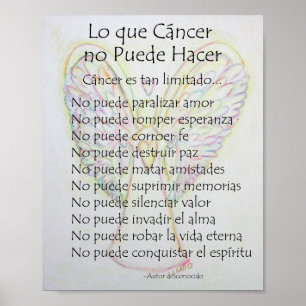 Affiche Lo que Cancer no Puede Hacer Poème Poème Imprimer