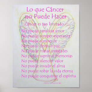 Affiche Lo que Cancer no Puede Hacer Poème Poème Imprimer