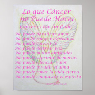 Affiche Lo que Cancer no Puede Hacer Poème Poème Imprimer