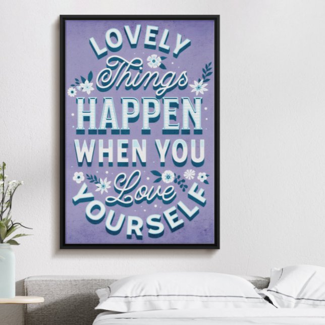 Affiche Lobe-toi, joueuse motivation d'amour-propre (Créateur téléchargé)