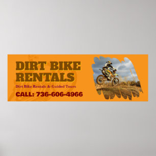 Affiche Location de moto cross personnalisée