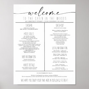 Affiche Location de vacances Guide de bienvenue Règles de 