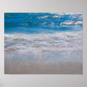 Affiche L'Océan Bleu de la plage Vague d'Art Tropical