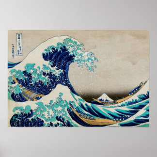 Affiche L'Océan Japonais Vagues De Plage Esthétique