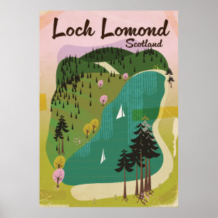Affiche Loch Lamond Écosse