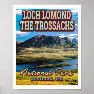 Affiche LOCH LOMOND et le PARC NATIONAL TROSSACHS - UK