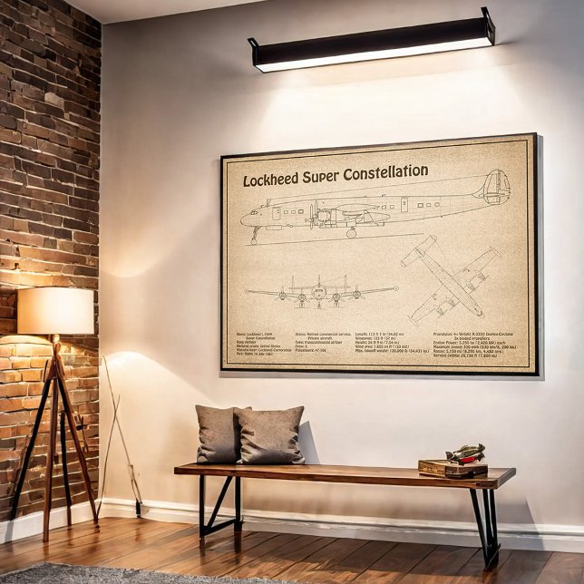 Affiche Lockheed L-1049 Super Constellation - Plans SD (Créateur téléchargé)