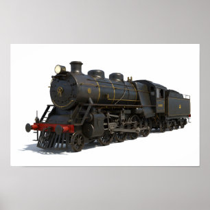 Affiche Locomotive à vapeur