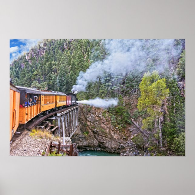 Affiche Locomotive de chemin de fer de Durango et Silverto (Devant)
