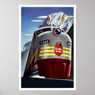 Affiche LOCOMOTIVE DIESEL RATIONALISÉE - CANADA c. 1955
