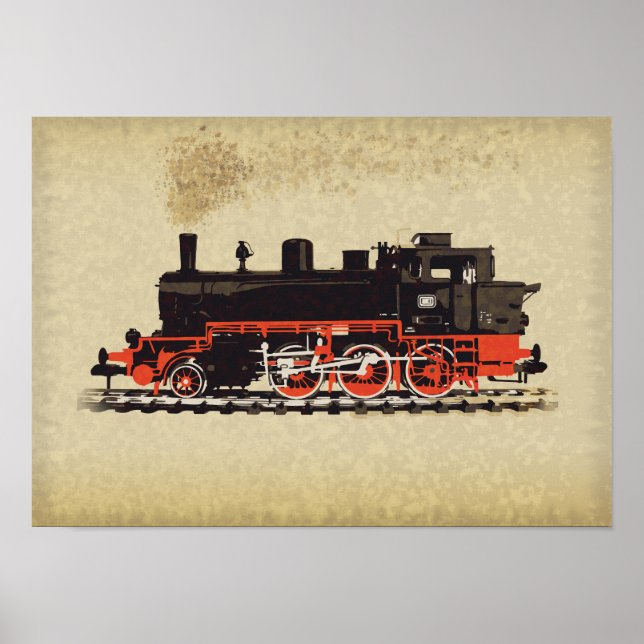 Affiche Locomotive Vintage (Devant)