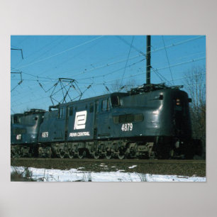 Affiche locomotives Penn Central GG-1 en service