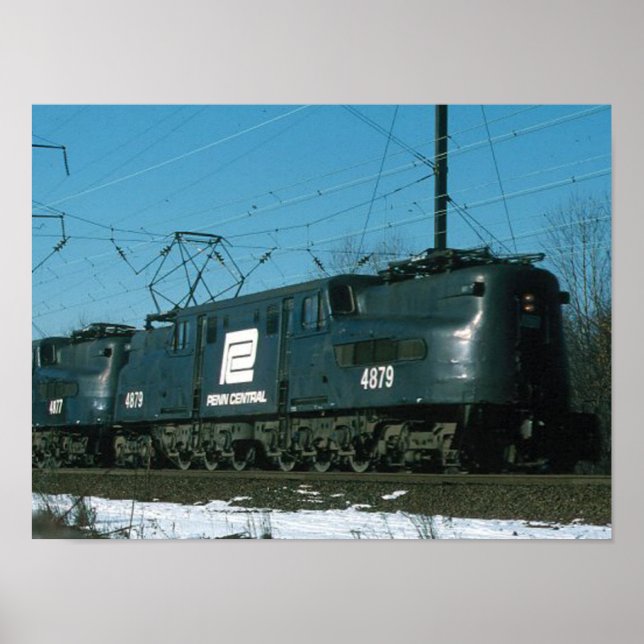 Affiche locomotives Penn Central GG-1 en service (Devant)