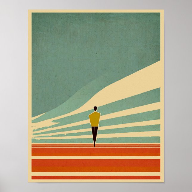 Affiche "L'Odyssée" Art inspirant minimaliste (Devant)