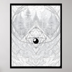 Affiche L'oeil de la forêt cosmique