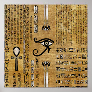 Affiche L'OEil égyptien de Horus - Ornement de Wadjet