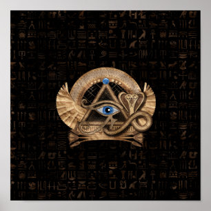 Affiche L'OEil égyptien de Horus - Ornement de Wadjet