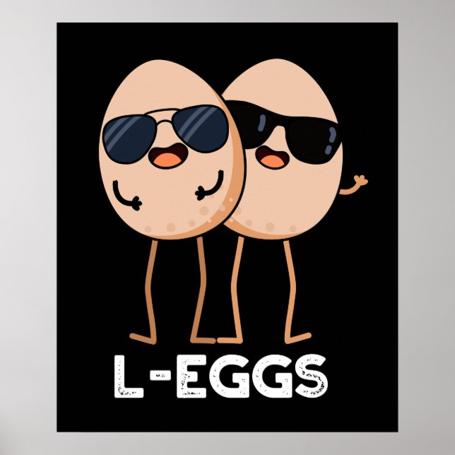 Affiche L'oeuf Funny Egg Pun Dark BG (Devant)