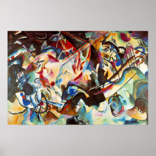 Affiche L'œuvre d'art abstrait de Kandinsky, Composition V