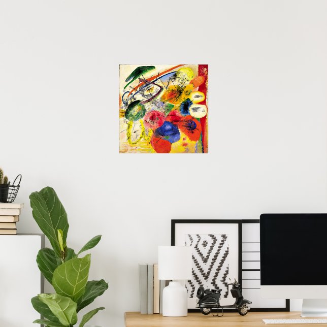 Affiche l'œuvre d'art de Wassily Kandinsky, Traits noirs 1 (Bureau à domicile)
