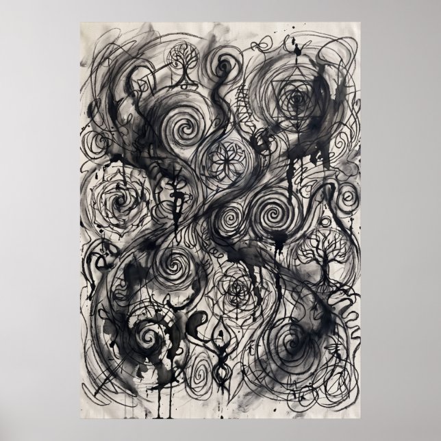 Affiche L'oeuvre d'art murale Le Conseil Spirale des Voix  (Devant)