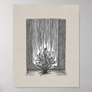 Affiche L'oeuvre de Bush en feu - Moses