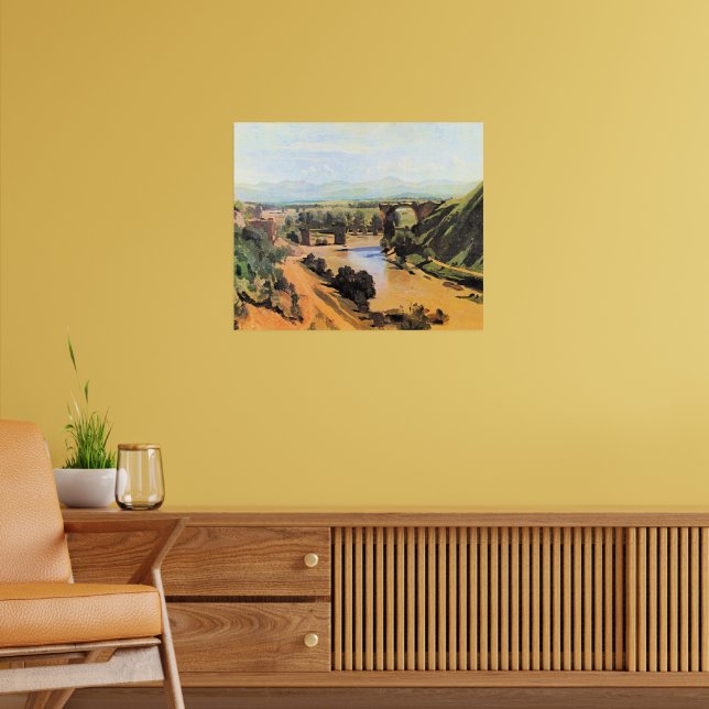 Affiche L'œuvre de Camille Corot, Le Pont à Narni, (Salon 2)