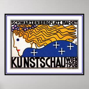 Affiche Loffler : Kunstschau Wien - sécession autrichienne