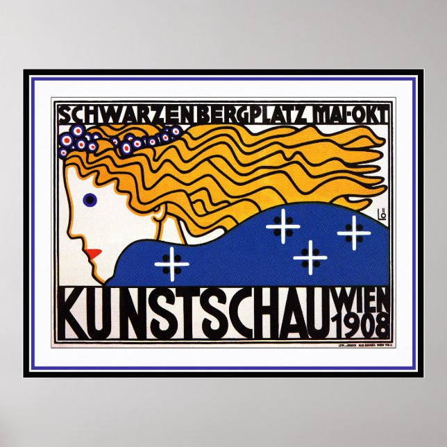 Affiche Loffler : Kunstschau Wien - sécession autrichienne (Devant)