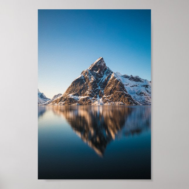Affiche Lofoten Norway Mountain Paysage Photo (Devant)