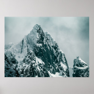 Affiche Lofoten Winter Mountain Nature Photo
