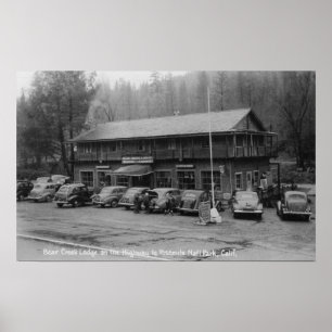 Affiche Loge de crique d'ours de parc national de Yosemite