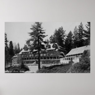 Affiche Loge de point de glacier de parc national de