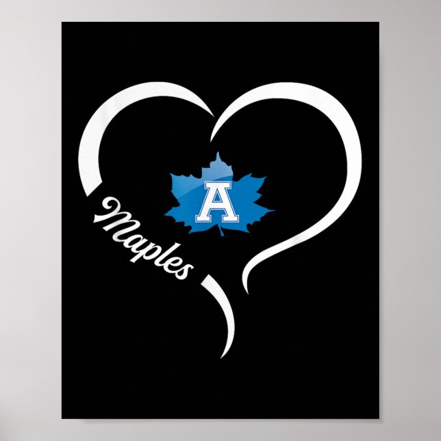 Affiche Logo Adrian Maples Slogan demi-coeur (Devant)