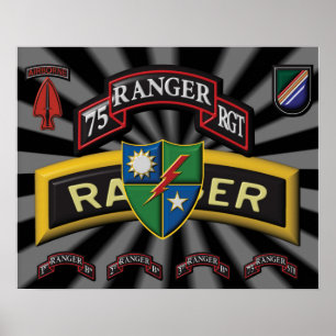 Affiche Logo amélioré du 75e régiment de Rangers