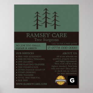 Affiche Logo Arbre - Arbre Chirurgien - Arboriste