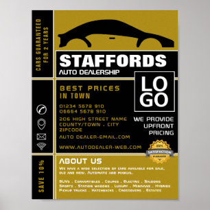 Affiche Logo automobile, concessionnaire automobile public