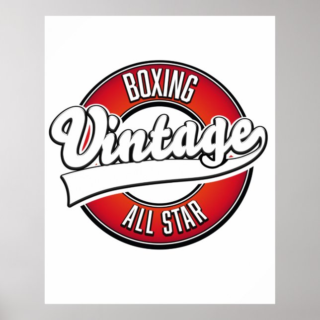 Affiche Logo Boxe Vintage All star (Devant)
