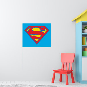Affiche Logo Classique de Supergirl avec Contour Bleu