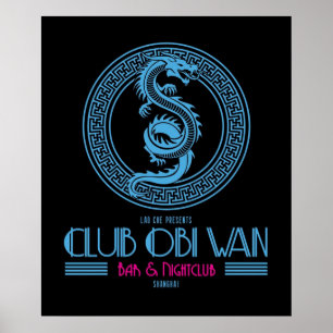 Affiche Logo Club Obi Wan inspiré du Temple de Doom