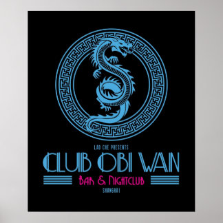 Affiche Logo Club Obi Wan inspiré du Temple de Doom