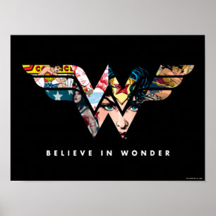 Affiche Logo Collage "Belider In Wonder" De Wonder Woman