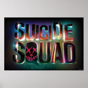 Affiche Logo coloré de lueur du peloton   de suicide