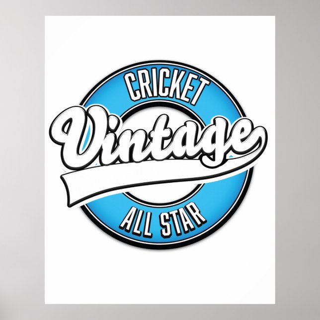 Affiche Logo Cricket Vintage all star (Devant)